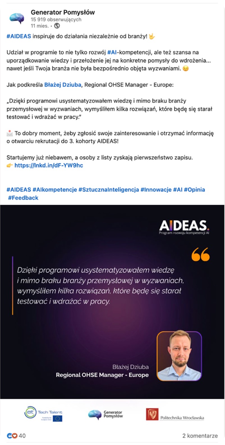 AIDEAS — materiał social media 4